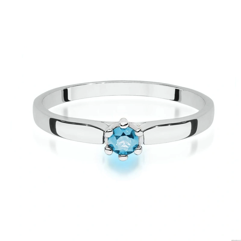 Pierścionek W0222 Topaz Swiss 0,15ct białe złoto 375