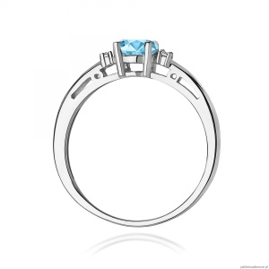 Pierścionek W0006 Topaz Swiss 0,50ct białe złoto 375