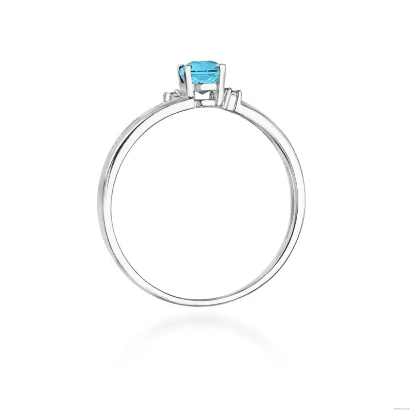 Pierścionek W0068 Topaz Swiss 0,50ct białe złoto 375