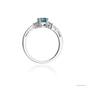 Pierścionek W0002 Topaz Swiss 0,65ct białe złoto 375