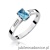 Pierścionek W0078 Topaz Swiss 0,65ct białe złoto 375