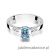 Pierścionek W0078 Topaz Swiss 0,65ct białe złoto 375