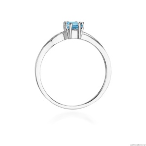 Pierścionek W0094 Topaz Swiss 0,65ct białe złoto 375