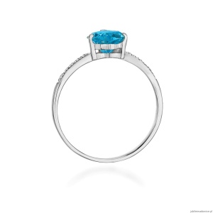 Pierścionek W0050 Topaz Swiss 1,20ct białe złoto 375