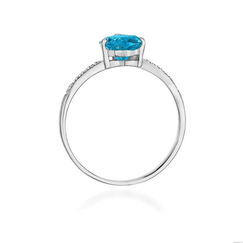 Pierścionek W0050 Topaz Swiss 1,20ct białe złoto 375