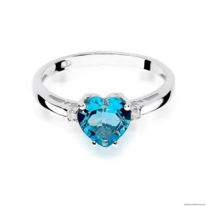 Pierścionek W0012 Topaz Swiss 1,20ct białe złoto 375
