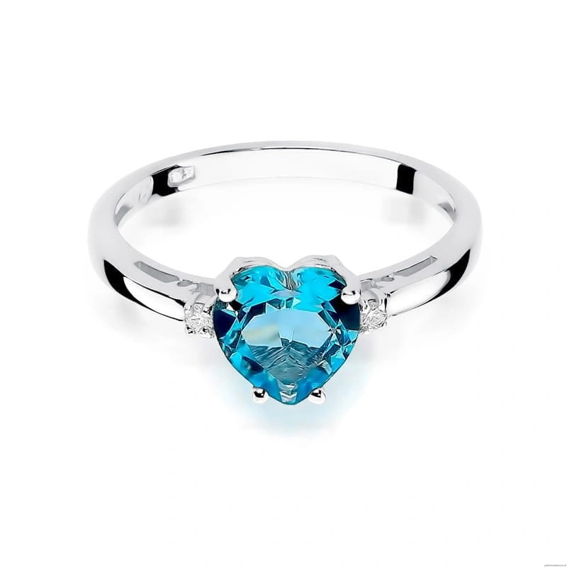 Pierścionek W0012 Topaz Swiss 1,20ct białe złoto 375