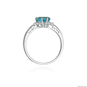 Pierścionek W0012 Topaz Swiss 1,20ct białe złoto 375