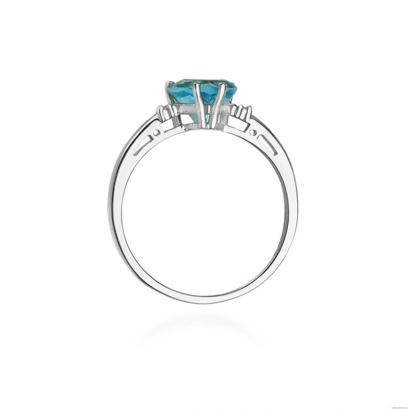 Pierścionek W0012 Topaz Swiss 1,20ct białe złoto 375