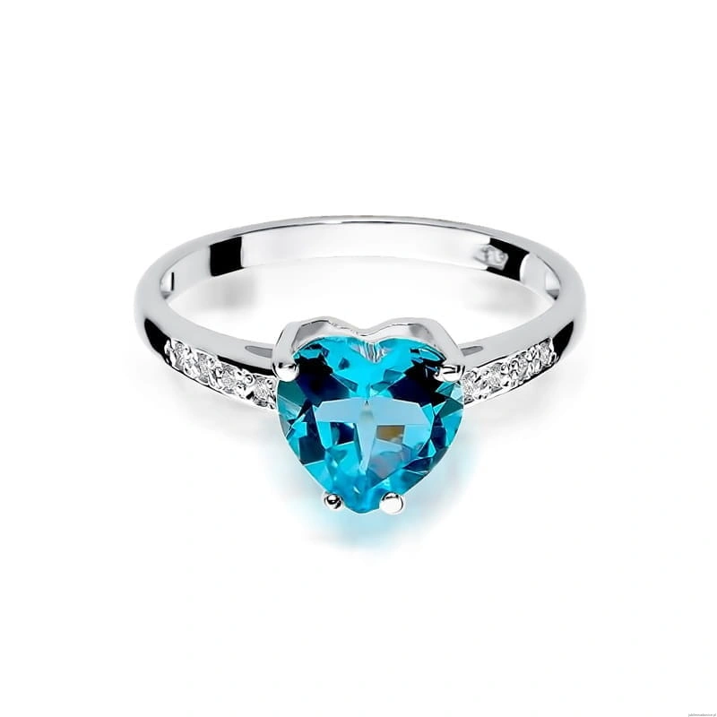 Pierścionek W0031 Topaz Swiss 1,20ct białe złoto 375