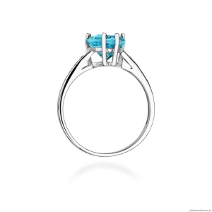 Pierścionek W0031 Topaz Swiss 1,20ct białe złoto 375