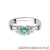 Pierścionek W0414 Szmaragd 0,15ct białe złoto 375