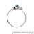 Pierścionek W0414 Szmaragd 0,15ct białe złoto 375