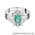 Pierścionek W0037 Szmaragd 0,80ct białe złoto 375