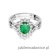Pierścionek W0182 Szmaragd 0,80ct białe złoto 375