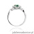 Pierścionek W0182 Szmaragd 0,80ct białe złoto 375