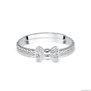 Pierścionek W0523 z diamentami białe złoto 375