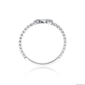 Pierścionek W0523 z diamentami białe złoto 375