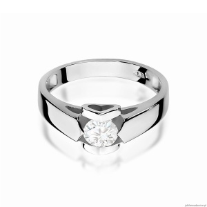 Pierścionek W0320 Diament 0,50ct białe złoto 375