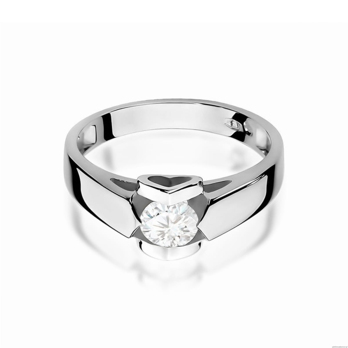 Pierścionek W0320 Diament 0,50ct białe złoto 375
