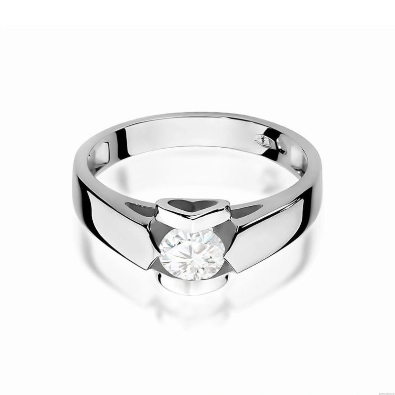 Pierścionek W0320 Diament 0,50ct białe złoto 375