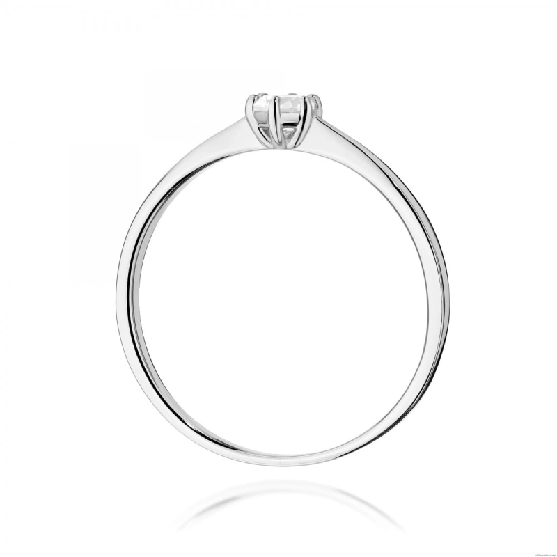 Pierścionek W0579 Diament 0,15ct białe złoto 375