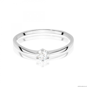 Pierścionek W0579 Diament 0,20ct białe złoto 375
