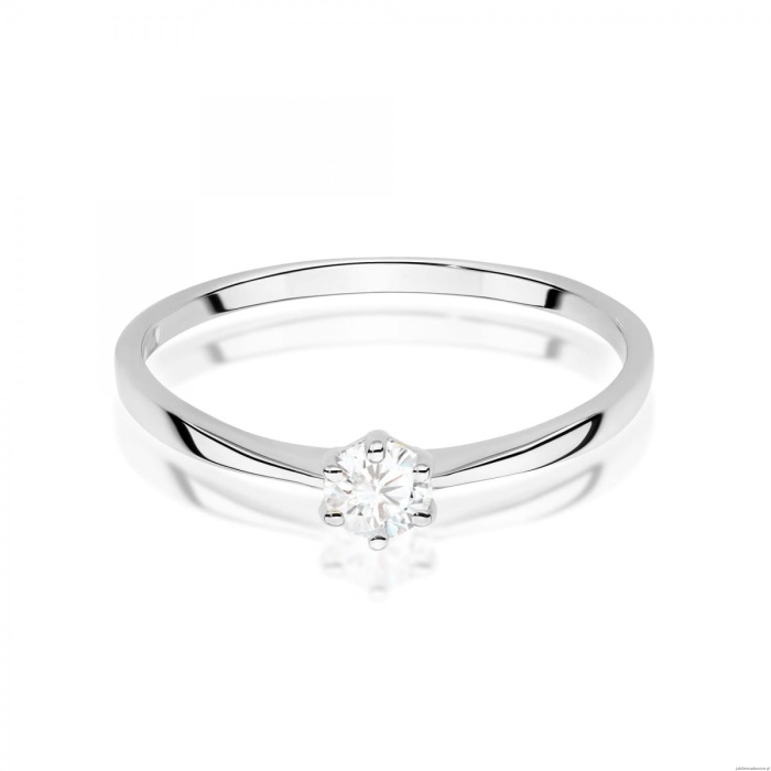 Pierścionek W0579 Diament 0,20ct białe złoto 375