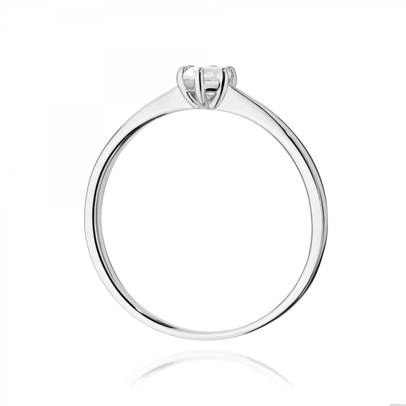 Pierścionek W0579 Diament 0,20ct białe złoto 375