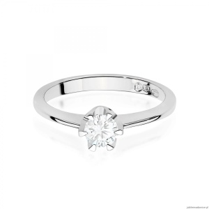 Pierścionek W0220B Diament 0,50ct białe złoto 375