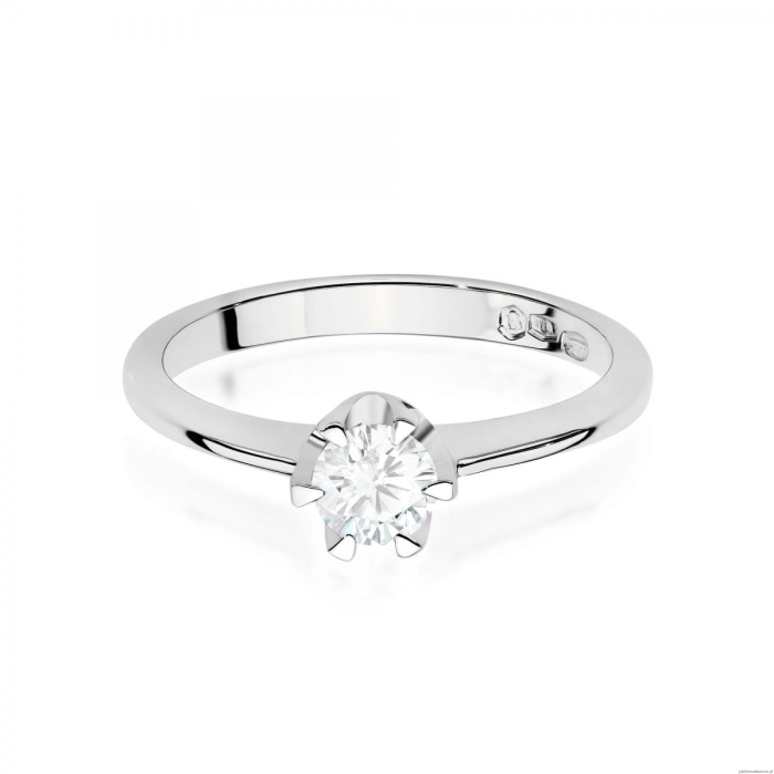 Pierścionek W0220B Diament 0,50ct białe złoto 375
