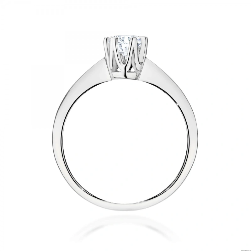Pierścionek W0220B Diament 0,50ct białe złoto 375