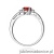 Pierścionek W0010 Granat 0,60ct białe złoto 375