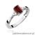 Pierścionek W0002 Granat 0,70ct białe złoto 375