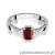 Pierścionek W0002 Granat 0,70ct białe złoto 375