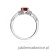 Pierścionek W0002 Granat 0,70ct białe złoto 375