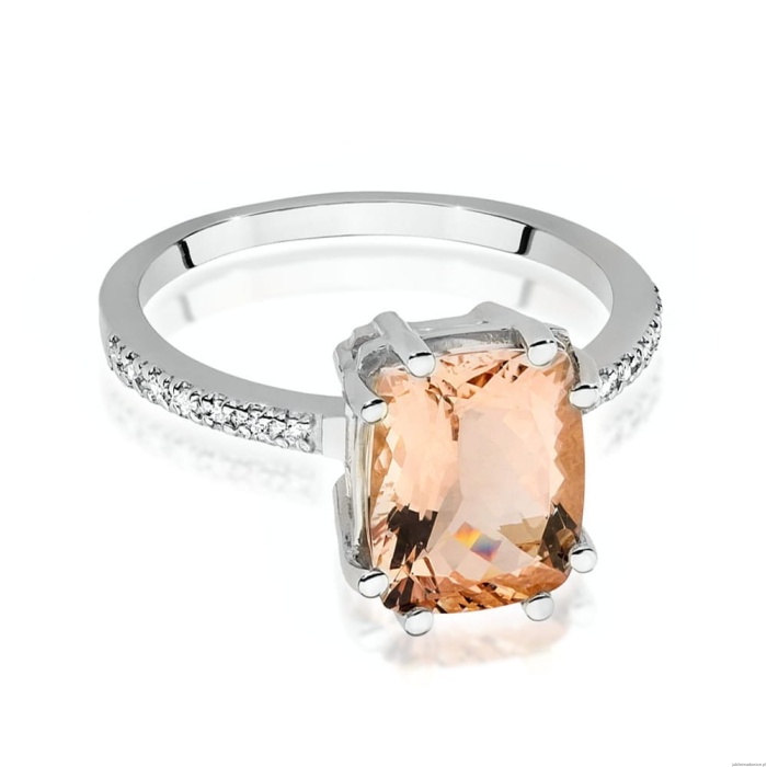Pierścionek W0527 Morganit 2,80ct białe złoto 375