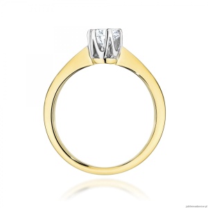 Pierścionek W0220B Diament 0,40ct żółte złoto 375