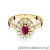 Pierścionek W0354 Rodolit 0,50ct żółte złoto 375