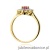 Pierścionek W0354 Rodolit 0,50ct żółte złoto 375