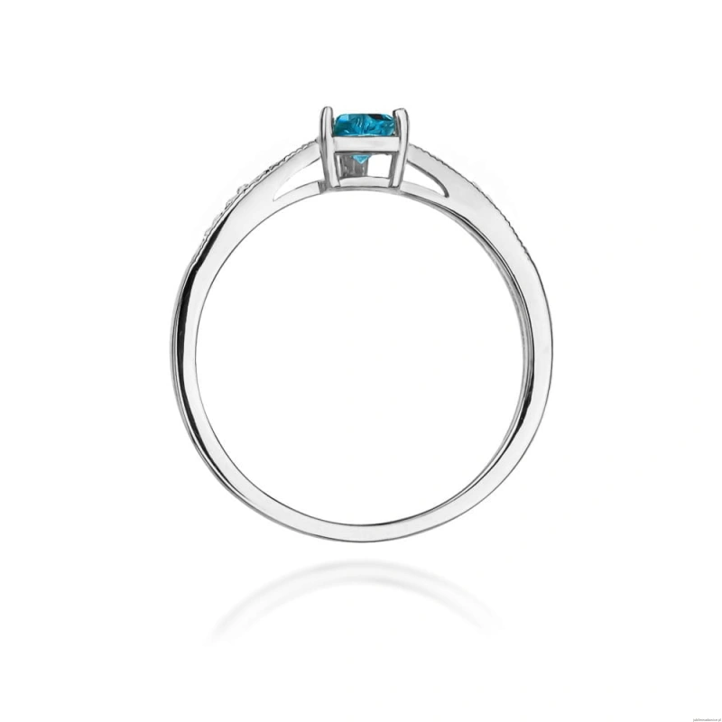 Pierścionek W0065 Topaz Swiss 0,50ct białe złoto 375