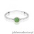 Pierścionek W0596 Zielony Turmalin 0,30ct białe złoto 375