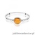 Pierścionek W0597 Żółty Turmalin 0,60ct białe złoto 375