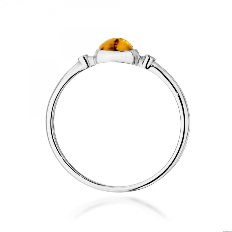 Pierścionek W0597 Żółty Turmalin 0,60ct białe złoto 375