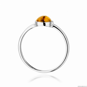 Pierścionek W0598 Żółty Turmalin 1,00ct białe złoto 375