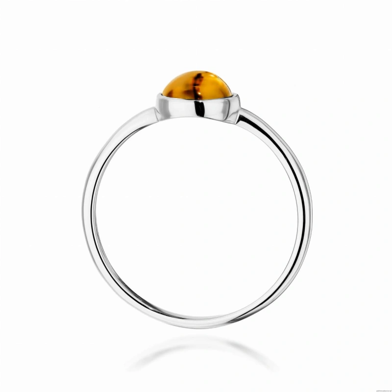 Pierścionek W0598 Żółty Turmalin 1,00ct białe złoto 375