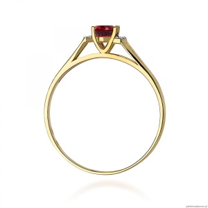 Pierścionek W0005 Granat 0,50ct żółte złoto 375