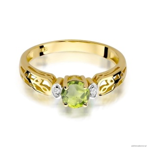 Pierścionek W0014 Oliwin 0,60ct żółte złoto 375