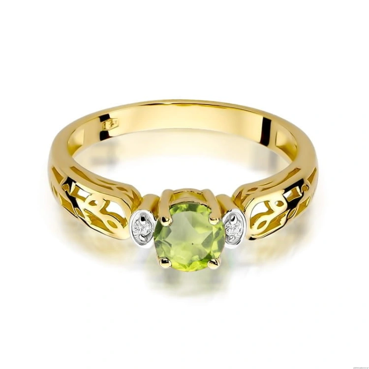 Pierścionek W0014 Oliwin 0,60ct żółte złoto 375
