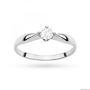 Pierścionek W0171 Diament Laboratoryjny 0,15ct białe złoto 375